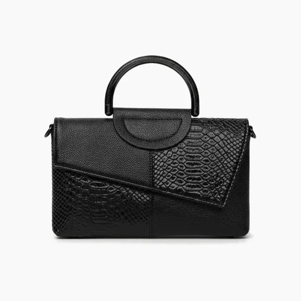 Loudun｜本革 パイソン型押し スリムサッチェル 2WAYバッグ