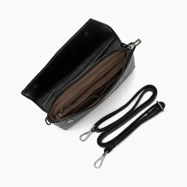 Loudun｜本革 パイソン型押し スリムサッチェル 2WAYバッグ