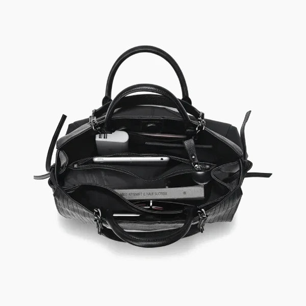 Angers｜本革 クロコ型押し A4対応 縦型トートバッグ