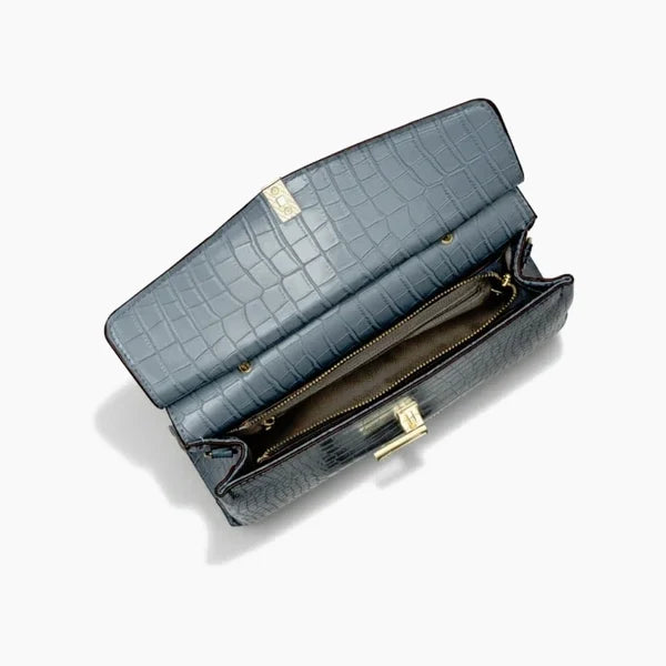 Richelieu｜本革 クロコ型押し サッチェル 2WAYバッグ